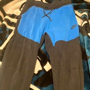 Nike tech me Blue and Black Joggers